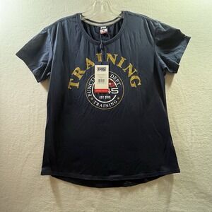 NWT Functional Forty Five F45 Training T-Shirt M Blue Uniform Tee Peacoat